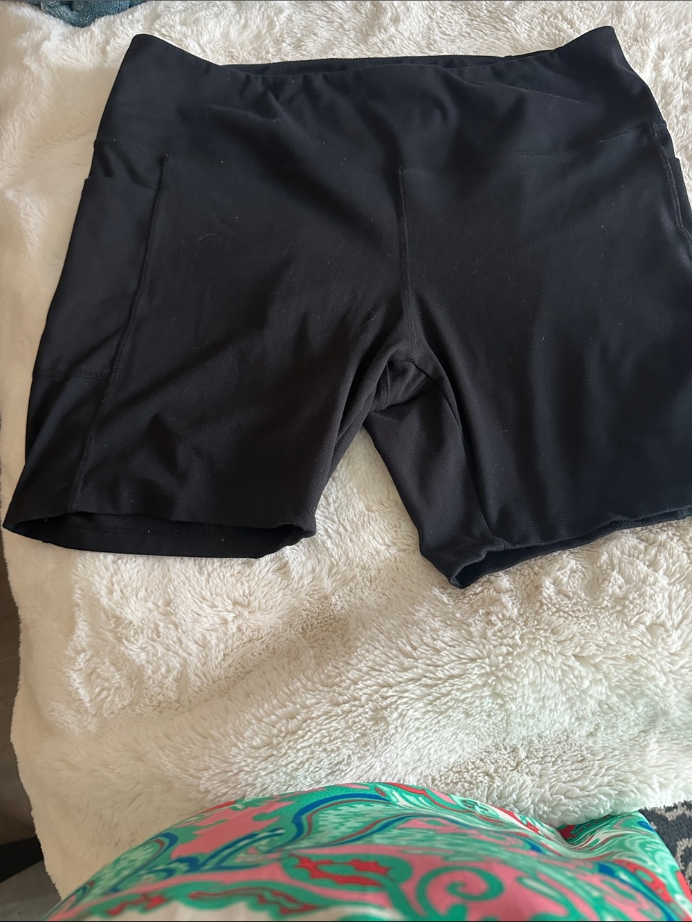Danskin Black Bike Shorts with Side Pocket